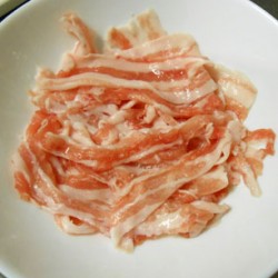 豚ばら肉のニラトマトだれ (2)