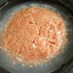 チーズインハンバーグ (蒸す)