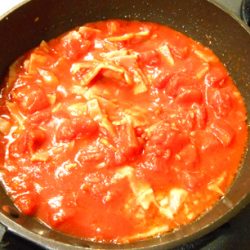 オレガノのトマトパスタ煮