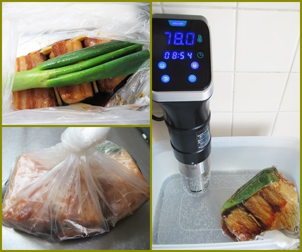 豚の角煮 デリシェフ 低温調理器 豚バラ かたまり肉 アイラップ ミラクルカット