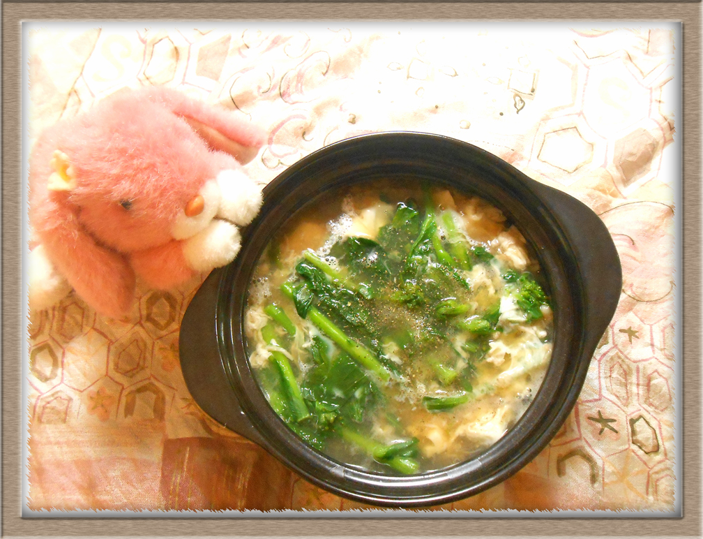 カニと菜の花のとろみ豆腐